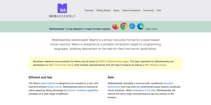 WebAssembly screenshot WebAssembly screenshot