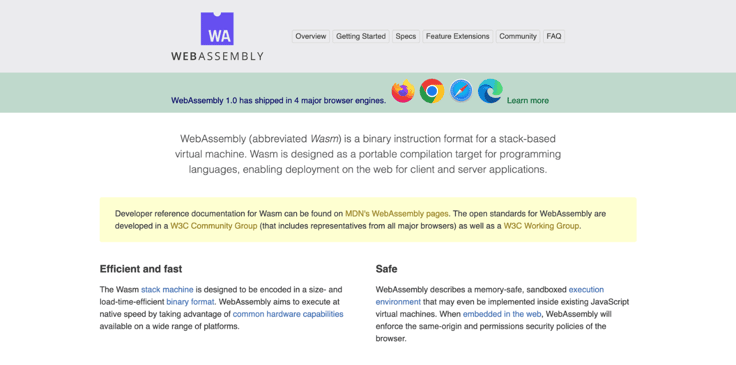 WebAssembly screenshot WebAssembly screenshot