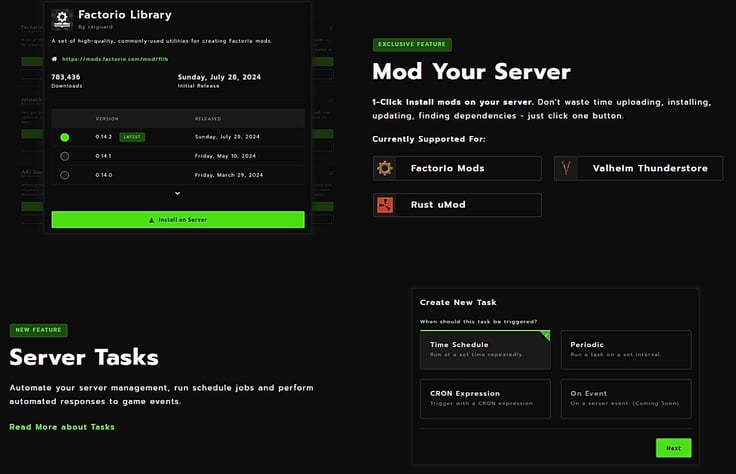ServerFlex features screenshot ServerFlex features screenshot