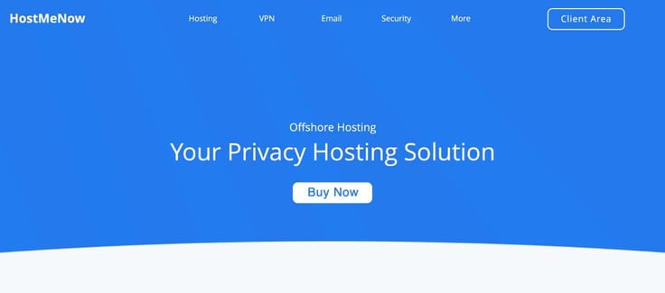 a screenshot of HostMeNow homepage a screenshot of HostMeNow homepage