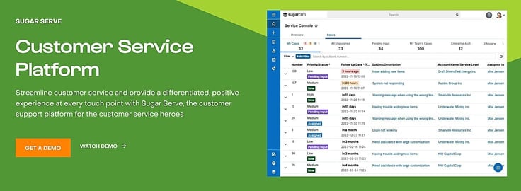 Sugar Serve landing page
