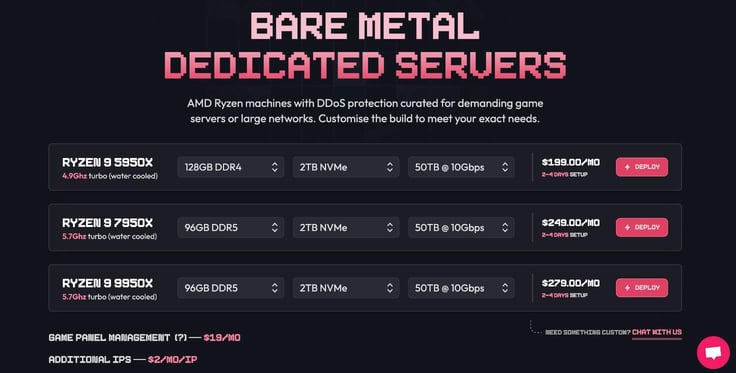 BerryByte bare metal servers