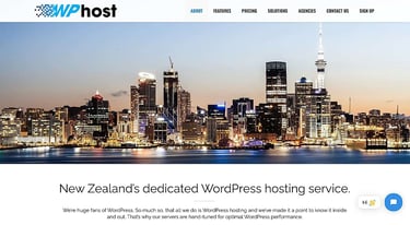 WP Host homepage