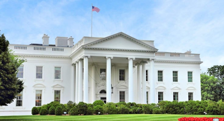 Front of the White House in Washington, D.C.