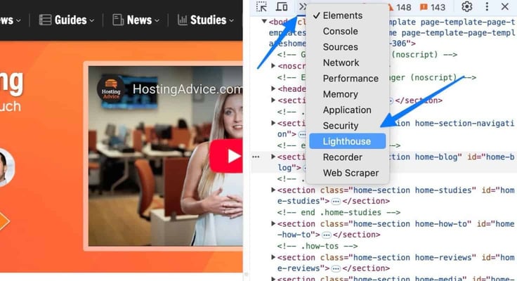 A screenshot of inspect tool in web browser