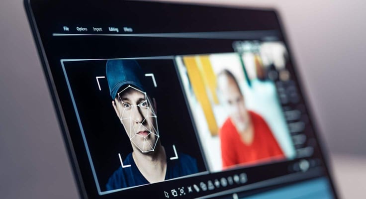 Deep fake, AI and face swap in video edit