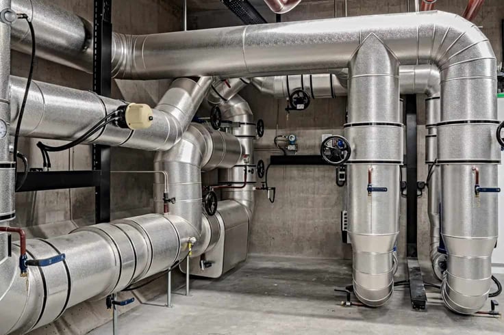 The connection to Geneva's district heating network