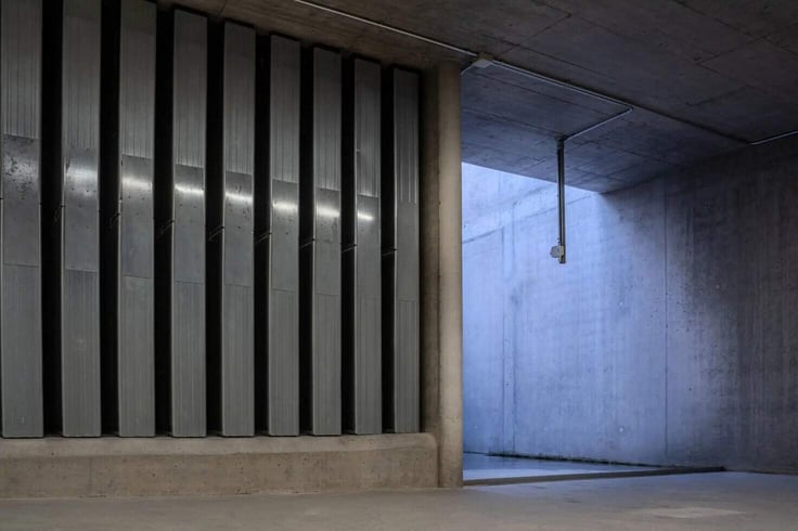A soundproof wall for the apartment residents aboveground