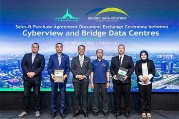 Bridge DC at a purchase ceremony for a data center in Cyberjaya, Malaysia Bridge DC at a purchase ceremony for a data center in Cyberjaya, Malaysia