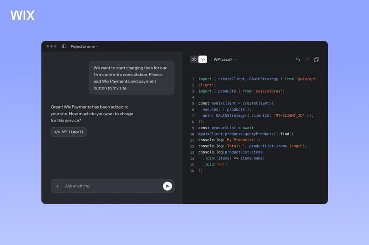 Screenshot of Wix's MCP Server