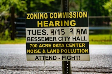 Residents protest the proposed data center, calling for more community engagement