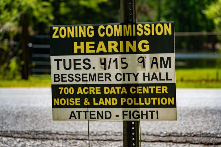 Residents protest the proposed data center, calling for more community engagement Residents protest the proposed data center, calling for more community engagement