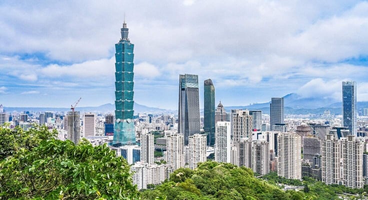 Taipei city scenery in Taiwan