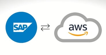 SAP and AWS logos SAP and AWS logos