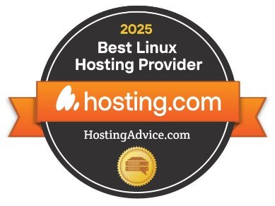 Best Linux Hosting Provider: Hosting.com badge