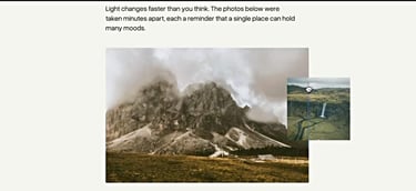 Screenshot of editor with drag-and-drop images Screenshot of editor with drag-and-drop images