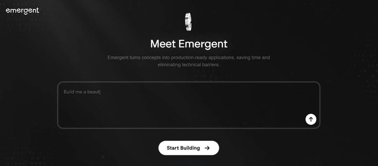 Emergent AI Homepage