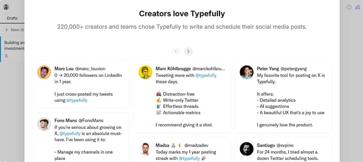 Typefully Homepage