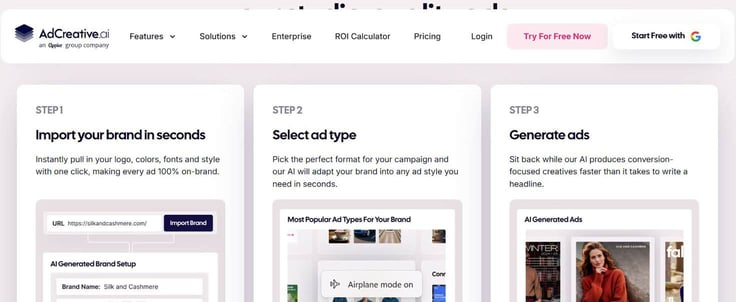 AdCreative.ai Homepage