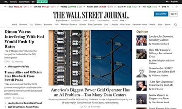 Screenshot of WSJ.com homepage Screenshot of WSJ.com homepage