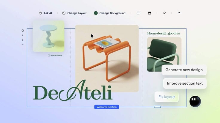Screenshot of Wix Harmony demo