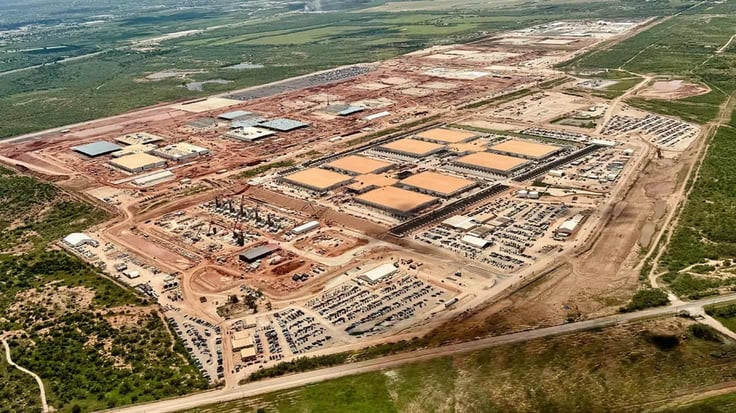 An aerial view of the Abilene, TX site