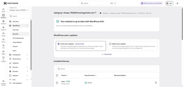 Smart auto-updates - update Hostinger to current version Smart auto-updates - update Hostinger to current version