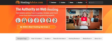 HostingAdvice Homepage