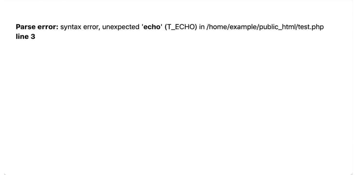 Parse error: syntax error, unexpected