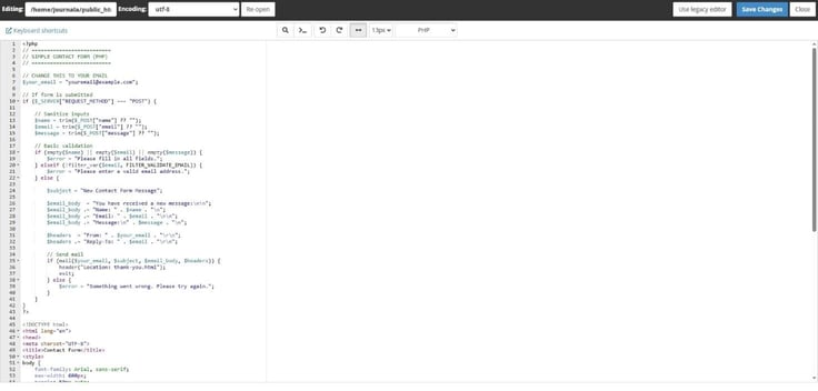 Copy/ paste PHP code