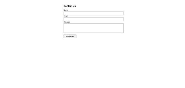 Contact form for website from AI generated PHP Code