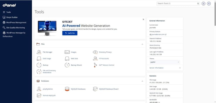 cPanel file manager to run PHP code
