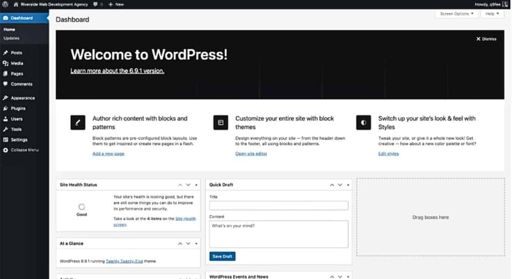 Welcome to WordPress Dashboard 