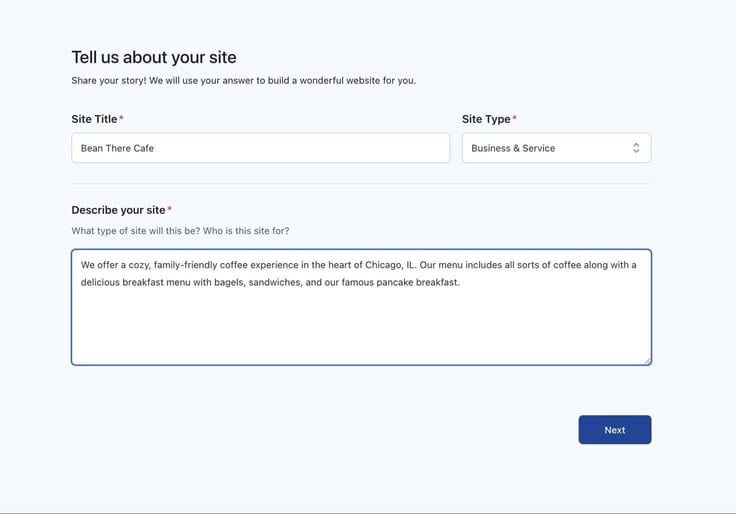 AI prompt to create a website AI prompt to create a website