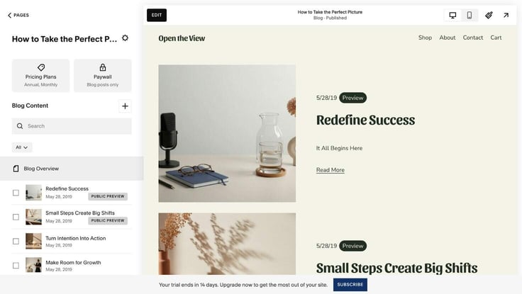 blogging setup