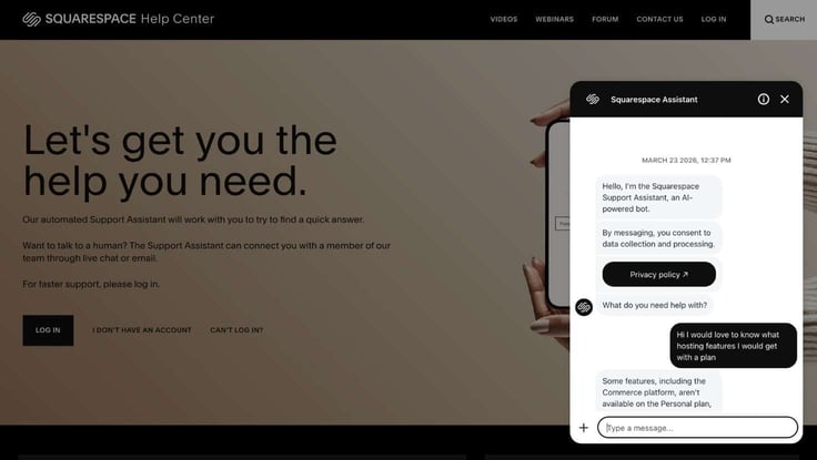 Squarespace AI assistant
