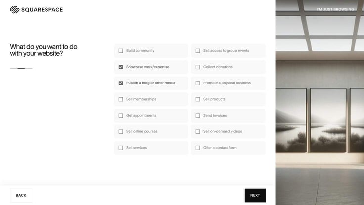 Squarespace questionnaire