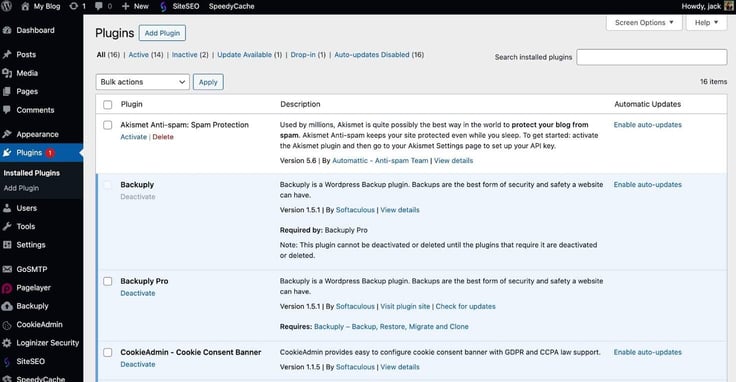 If you go to the WordPress plugin page of your site, click Add Plugin