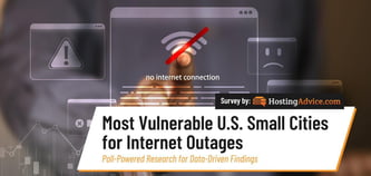 Most Vulnerable U.S. Small Cities for Internet Outages