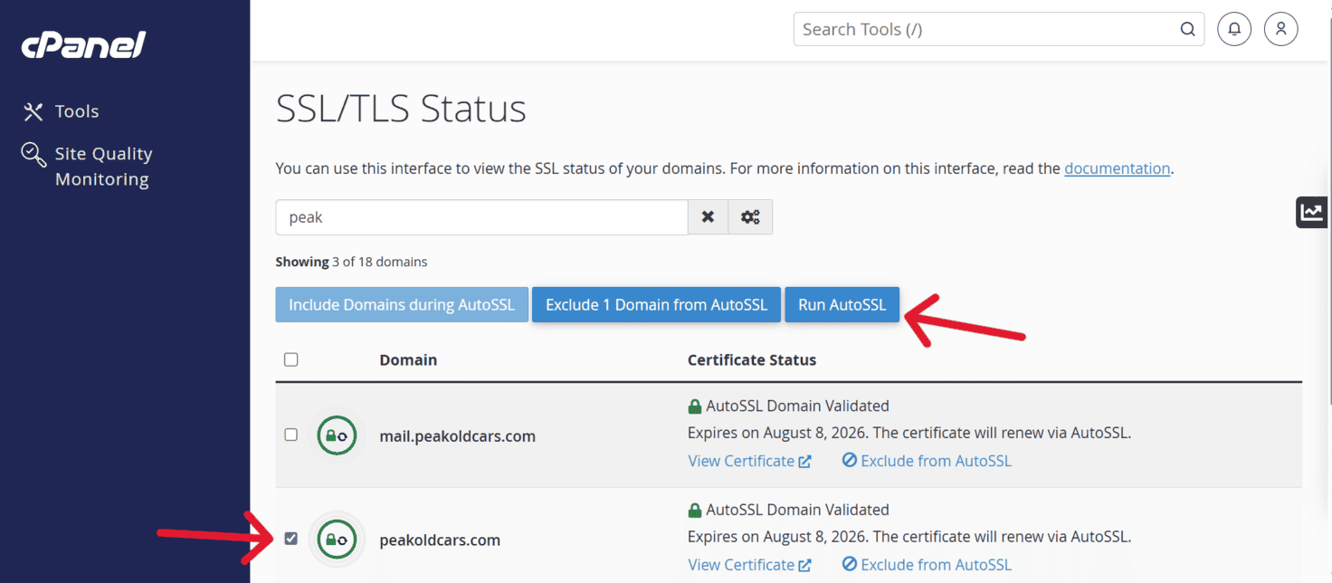 How to Set Up SSL in cPanel With AutoSSL (And Force HTTPS)