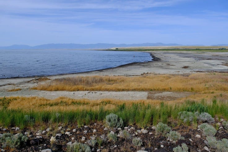 Shore of Great Salt Lake in Box Elder County, UT Shore of Great Salt Lake in Box Elder County, UT
