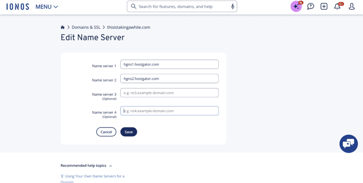 IONOS domain management IONOS domain management