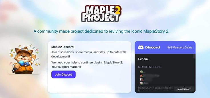 Screenshot of Maple2.net