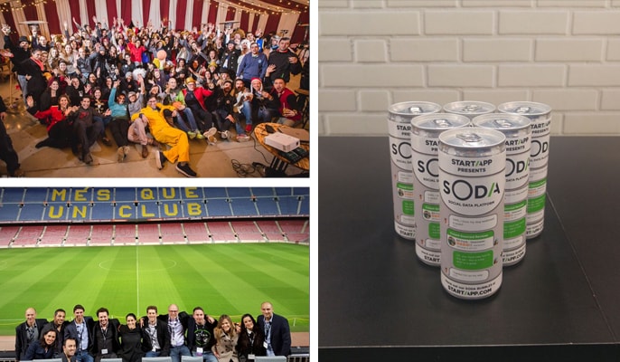 The StartApp team celebrates the company's 5-year anniversary