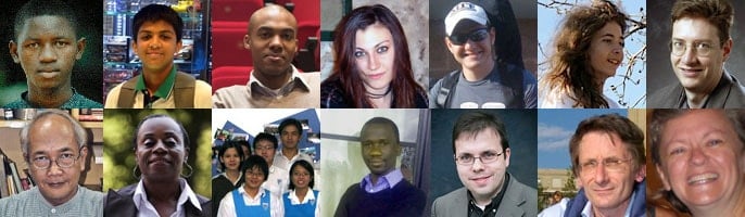 OpenCourseWare learners Collage of pictures of OCW students, educators, and learners