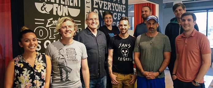 Group picture of the team behind DreamPress