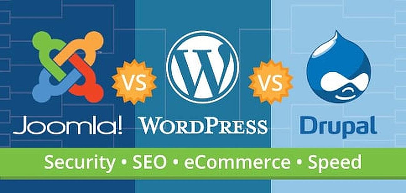 Joomla vs. WordPress vs. Drupal: Security, SEO, eCommerce, Speed Joomla vs. WordPress vs. Drupal: Security, SEO, eCommerce, Speed