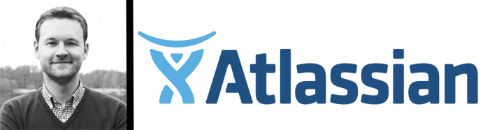 Atlassian's Collaboration Software Solutions Headshot of Jake Brereton and Atlassian logo