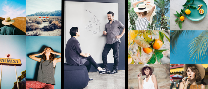 Squarespace Photo collage of Squarespace templates and members of the Squarespace team