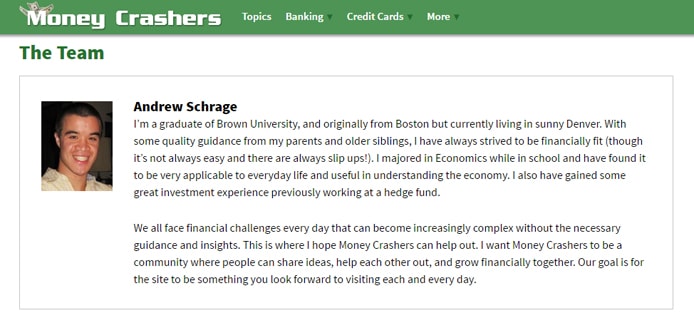 MoneyCrashers.com Screenshot